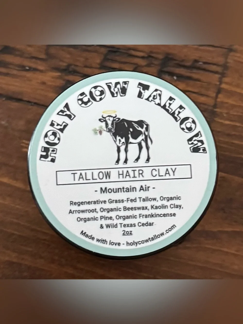 Holy Cow Tallow hair clay